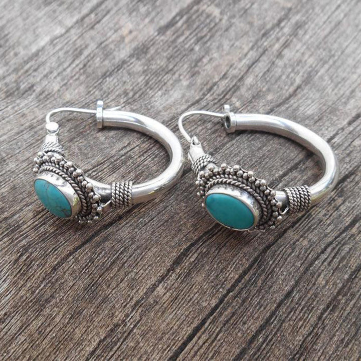 Elegant Turquoise Earrings in Sterling Silver