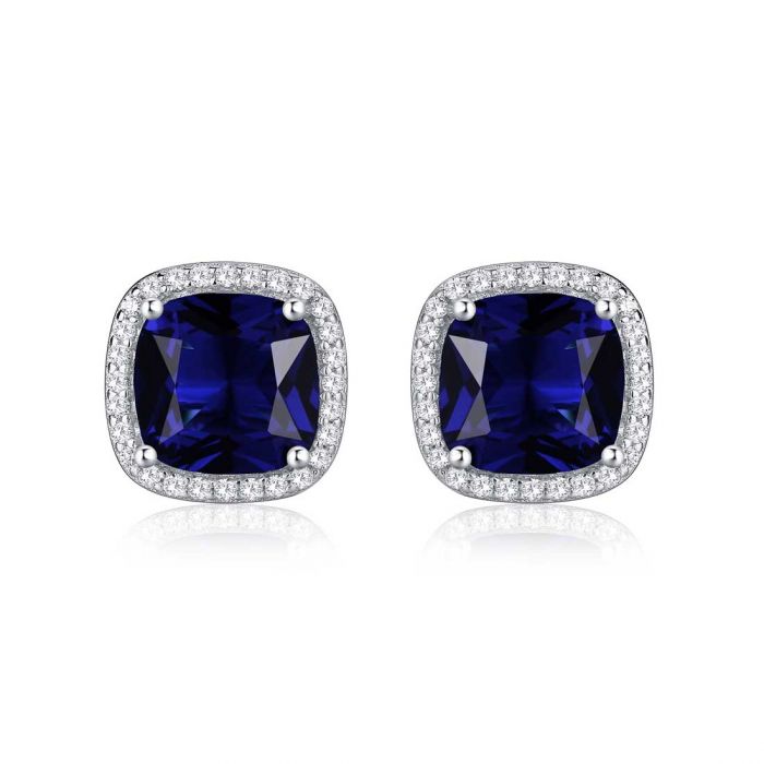 Sapphire Square-Shaped Earrings