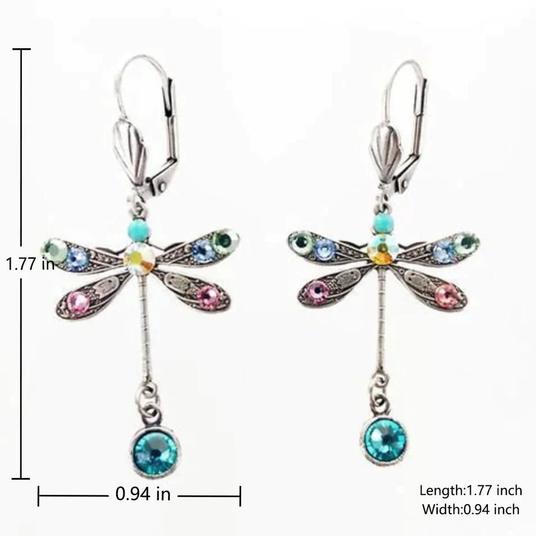 Elegant earrings with dragonfly design