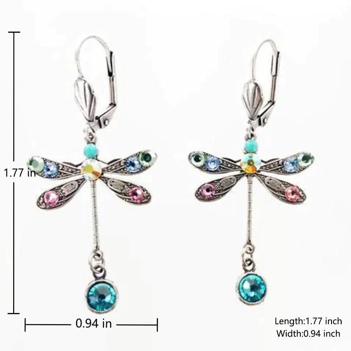 Elegant earrings with dragonfly design