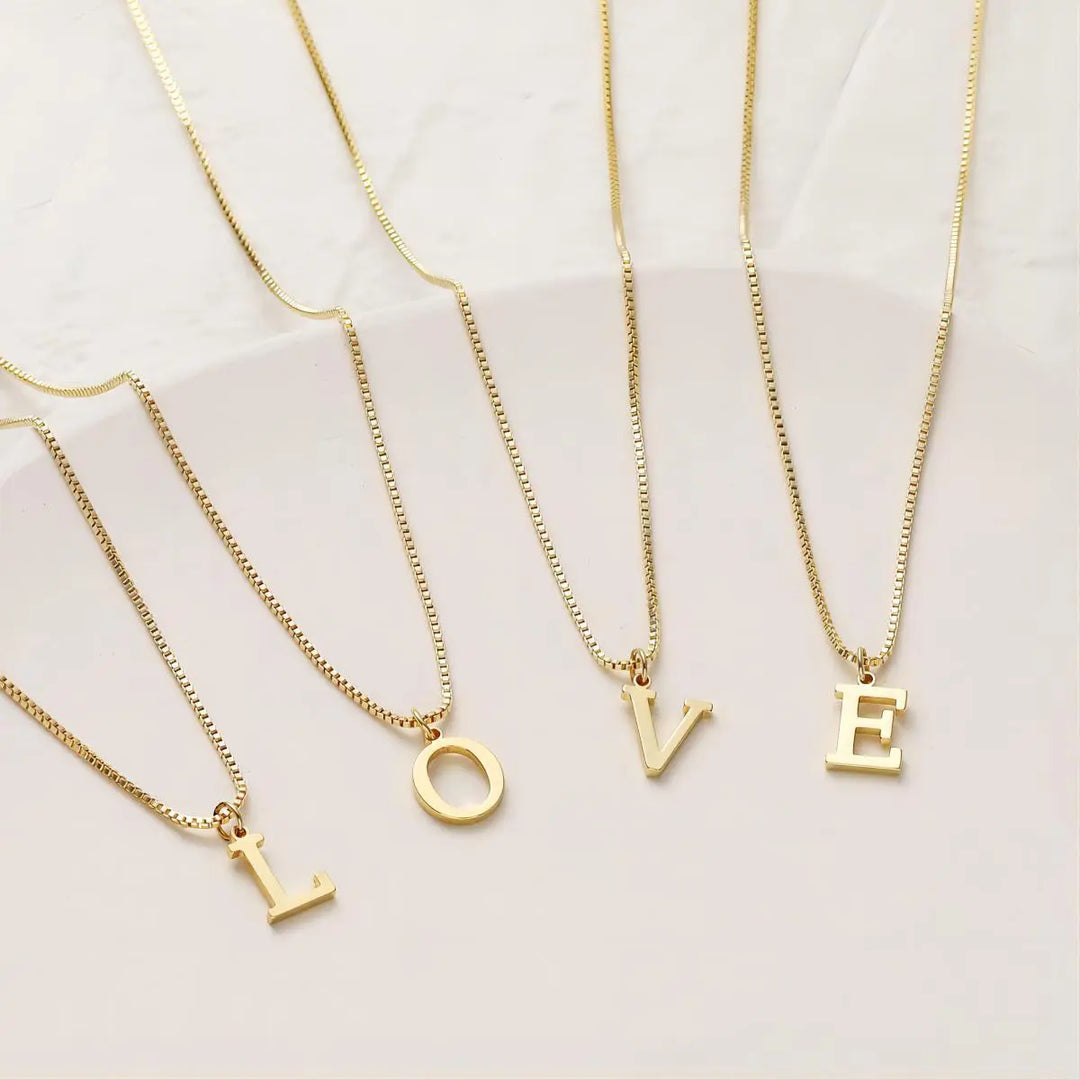 Necklace with Love Letter Initials