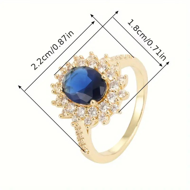 Gold Ring with Sapphire Vionne