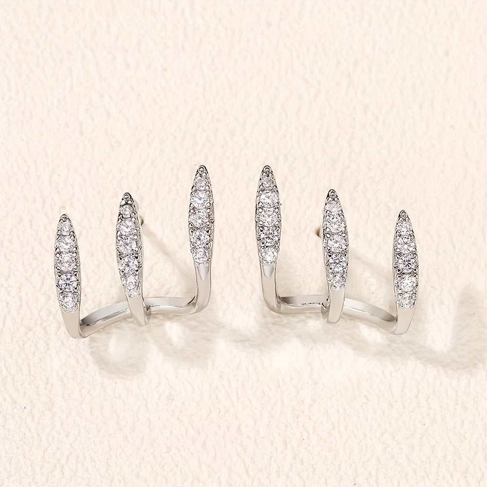 Elegance™ Earrings | Rhinestones, Three Prongs