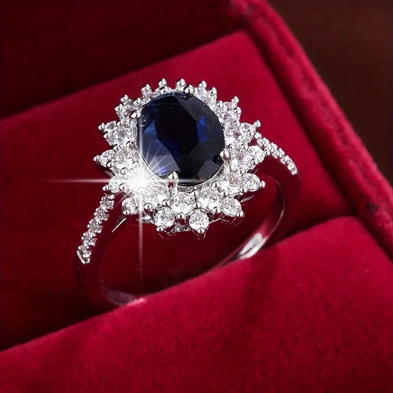Gold Ring with Sapphire Vionne