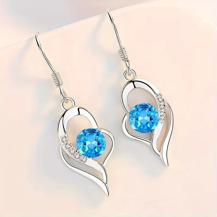 Heart Drop Eclipse Earrings