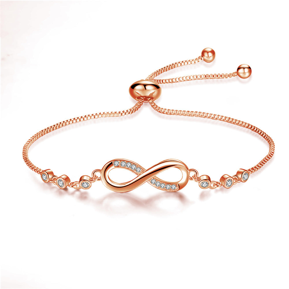 Adjustable Infinite Bracelet in Silver