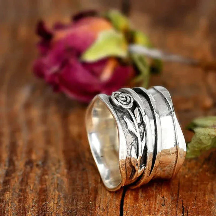 Antique Floral Silver Ring