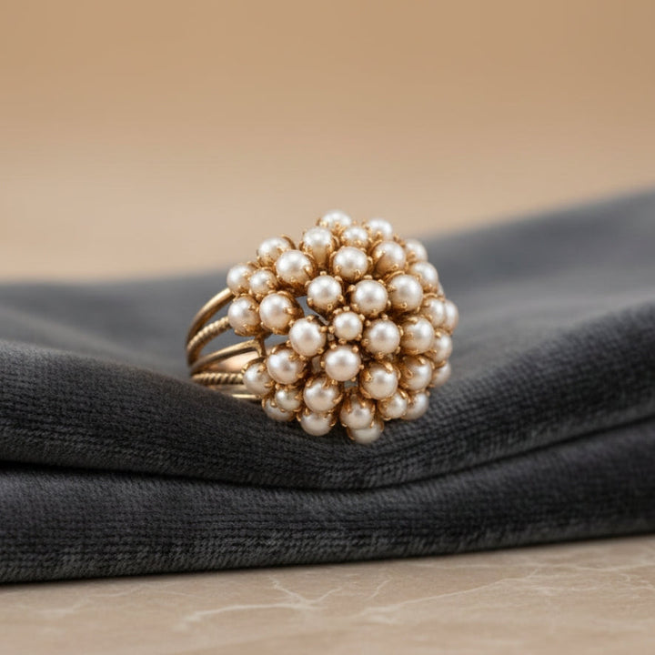 Inlaid Pearl Ring