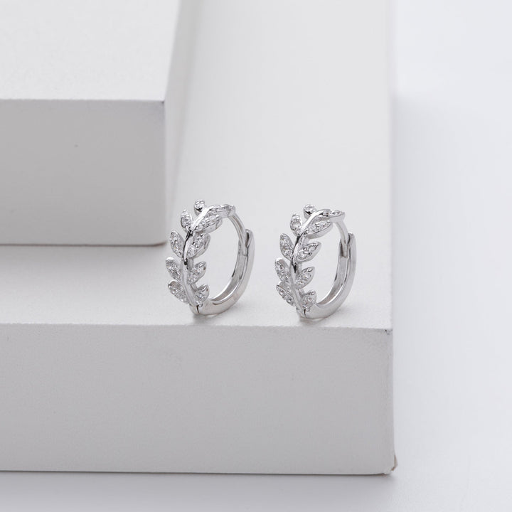 Silver Leaves™ | Elegant Hoop Earrings