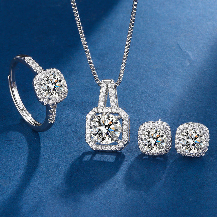 Exclusive Radiant Square Gold Jewelry Set
