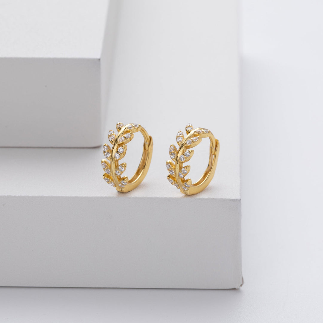 Silver Leaves™ | Elegant Hoop Earrings