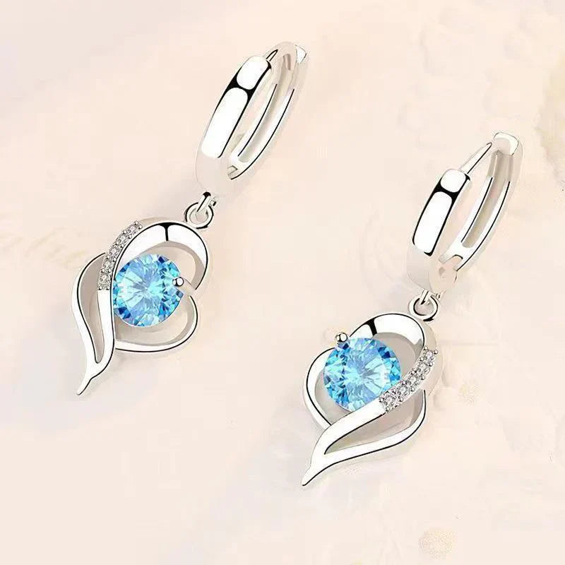 Heart Drop Eclipse Earrings