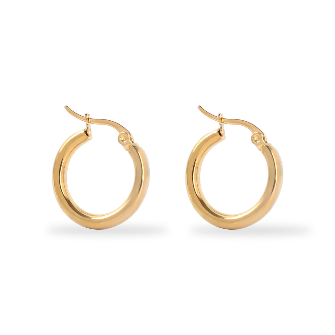 Classic Polished Silver Hoops - Elegant Earrings