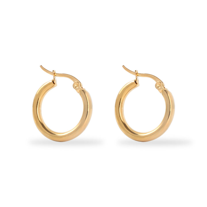 Classic Polished Silver Hoops - Elegant Earrings