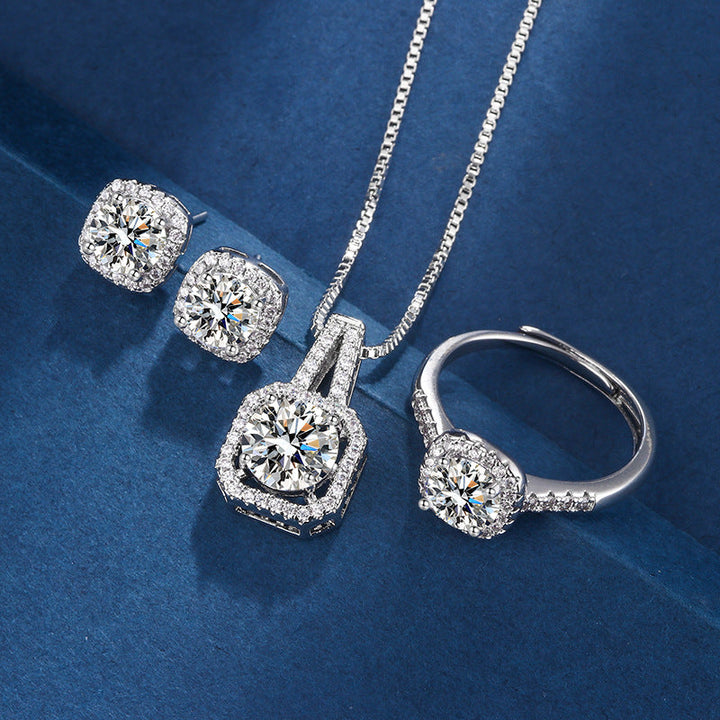Exclusive Radiant Square Gold Jewelry Set
