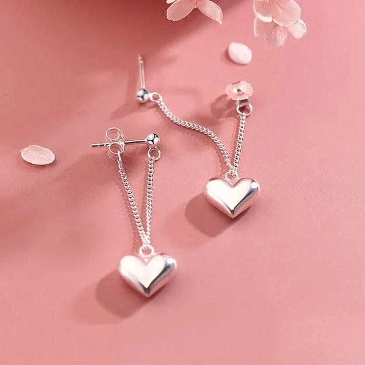 Antique Heart-Shaped Geometric Earrings