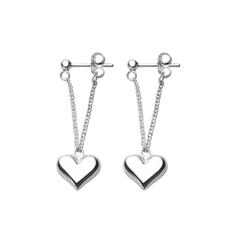 Antique Heart-Shaped Geometric Earrings