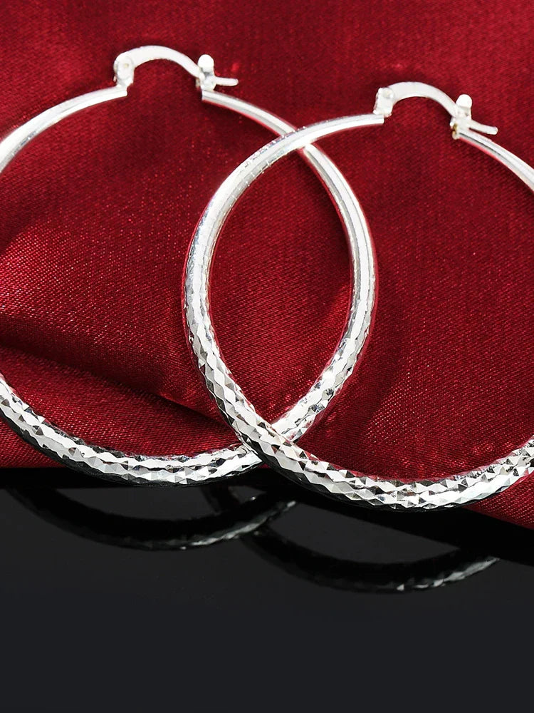 Sterling Silver Hoops - Elegant Earrings