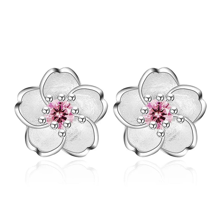 Floral Zircon Earrings