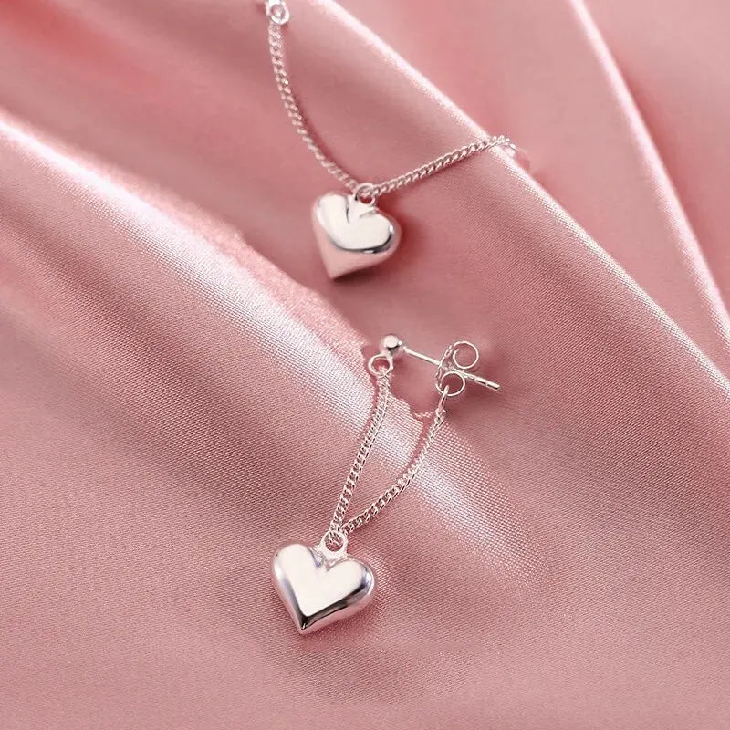 Antique Heart-Shaped Geometric Earrings