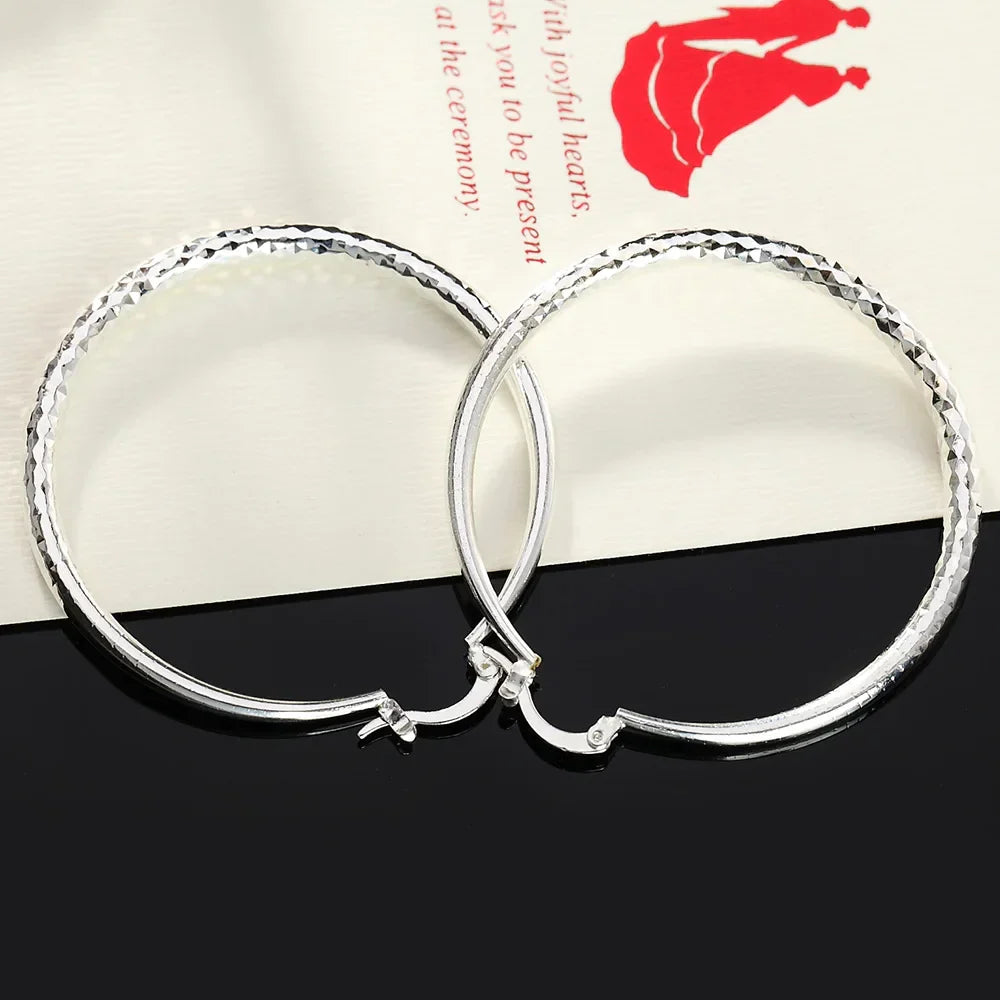 Sterling Silver Hoops - Elegant Earrings