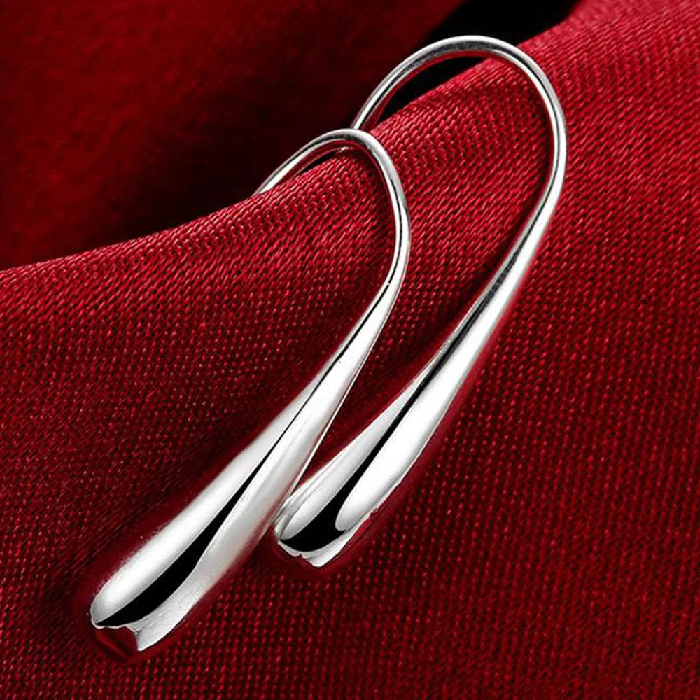 Sterling Silver Drop-Shaped Earrings