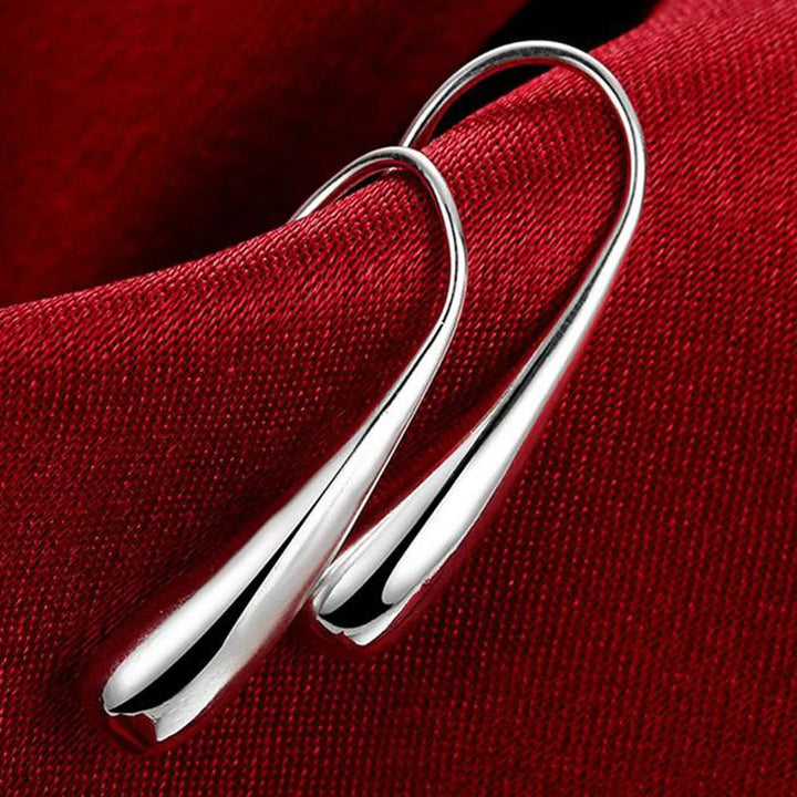 Sterling Silver Drop-Shaped Earrings