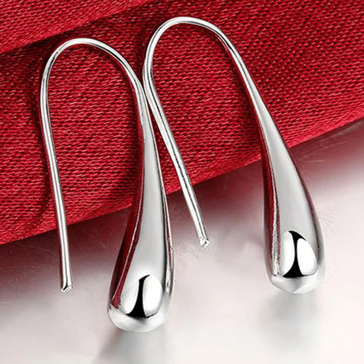 Sterling Silver Drop-Shaped Earrings