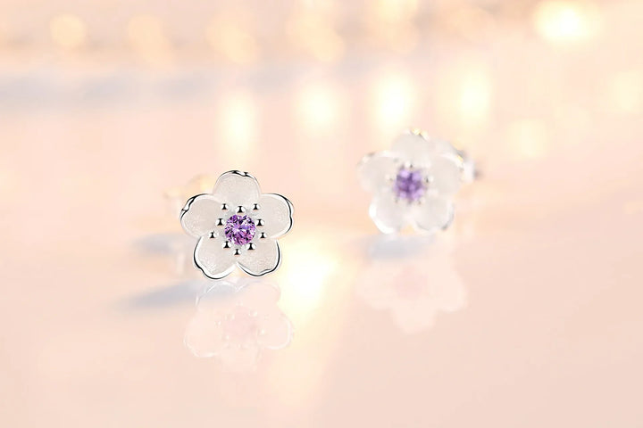 Floral Zircon Earrings