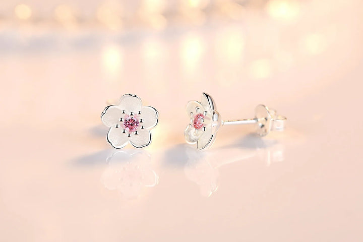 Floral Zircon Earrings