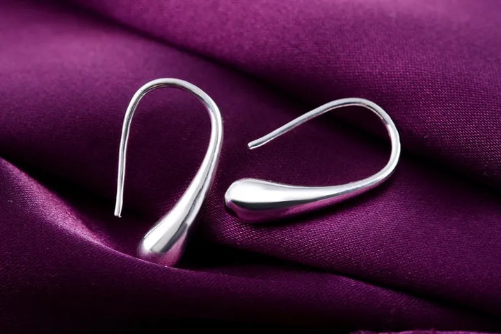 Sterling Silver Drop-Shaped Earrings