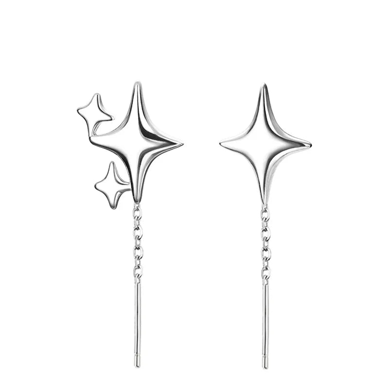Silver Stars™ | Refined Chain Earrings