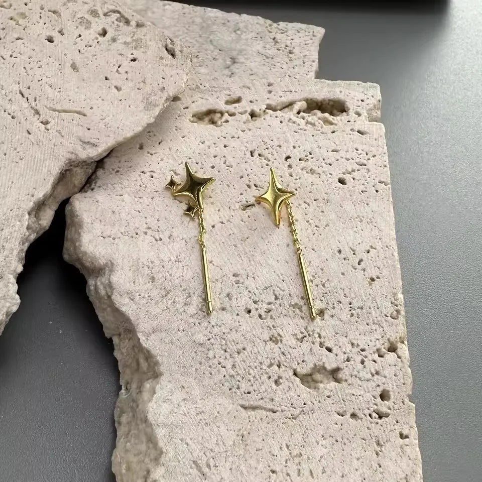 Silver Stars™ | Refined Chain Earrings