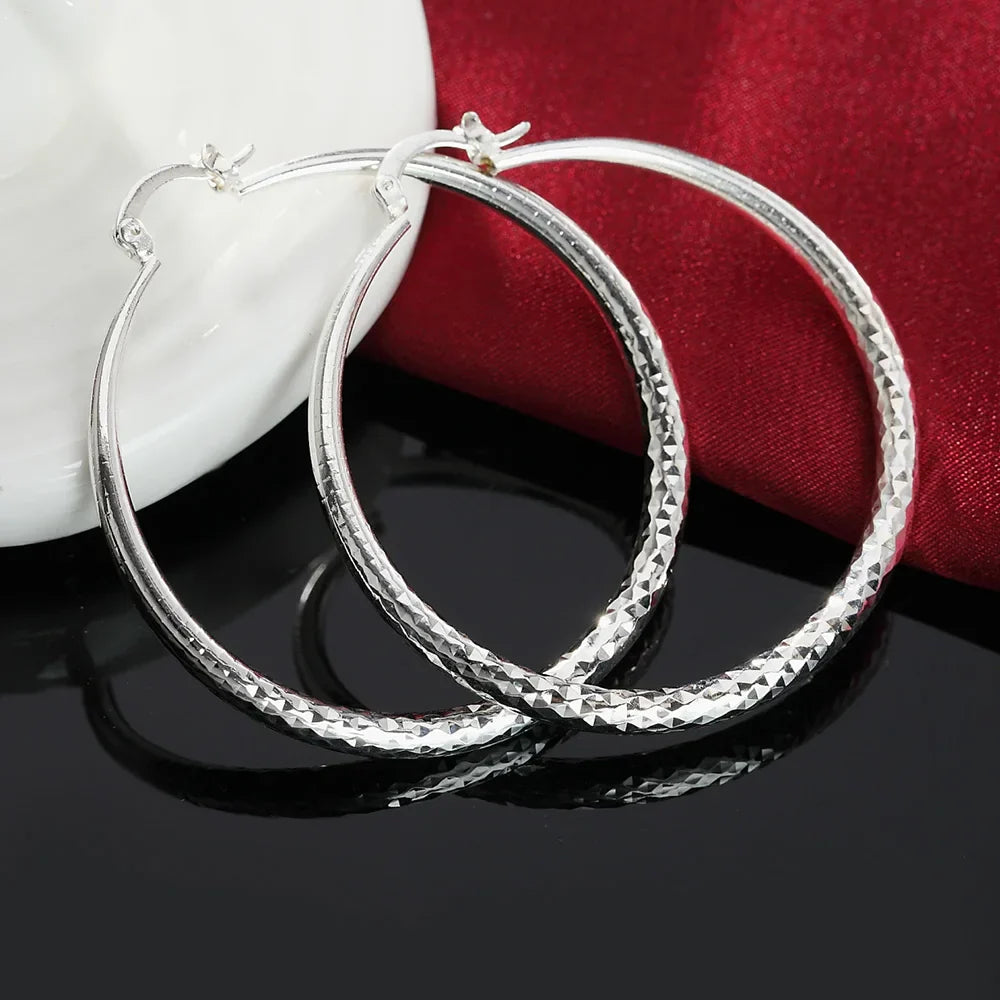 Sterling Silver Hoops - Elegant Earrings