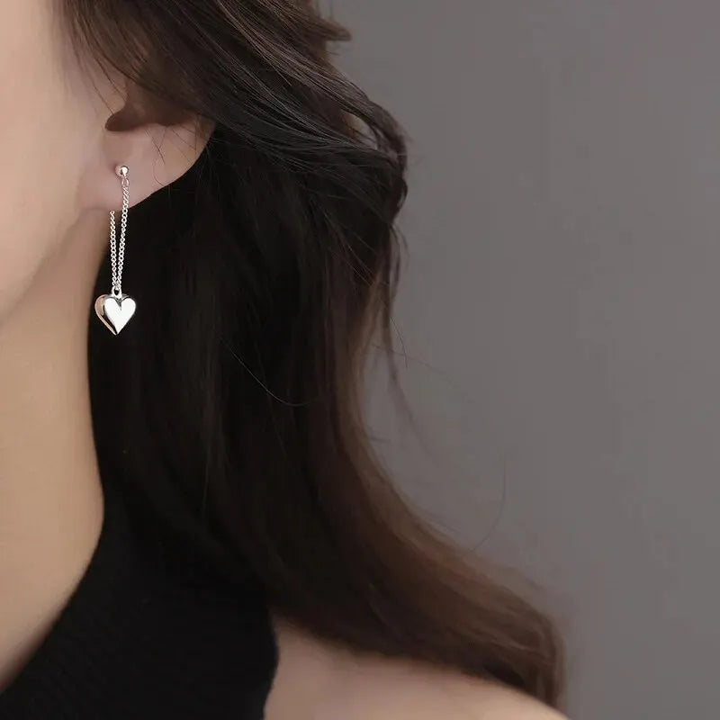 Antique Heart-Shaped Geometric Earrings