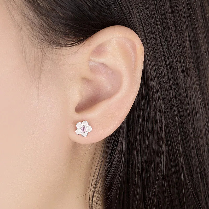 Floral Zircon Earrings