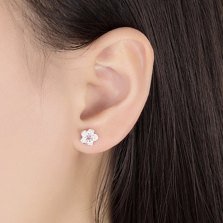 Floral Zircon Earrings