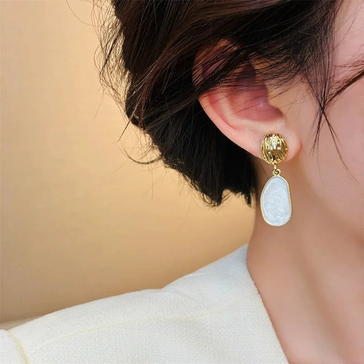 Oval Hoops™ | Vintage Enamel Elegance