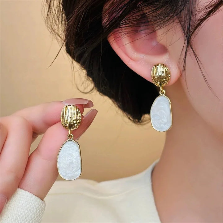 Oval Hoops™ | Vintage Enamel Elegance
