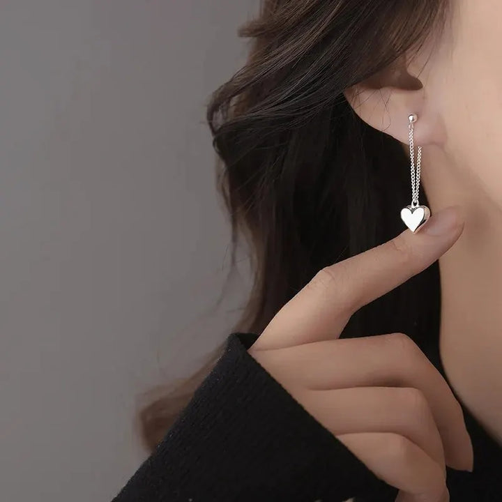 Antique Heart-Shaped Geometric Earrings
