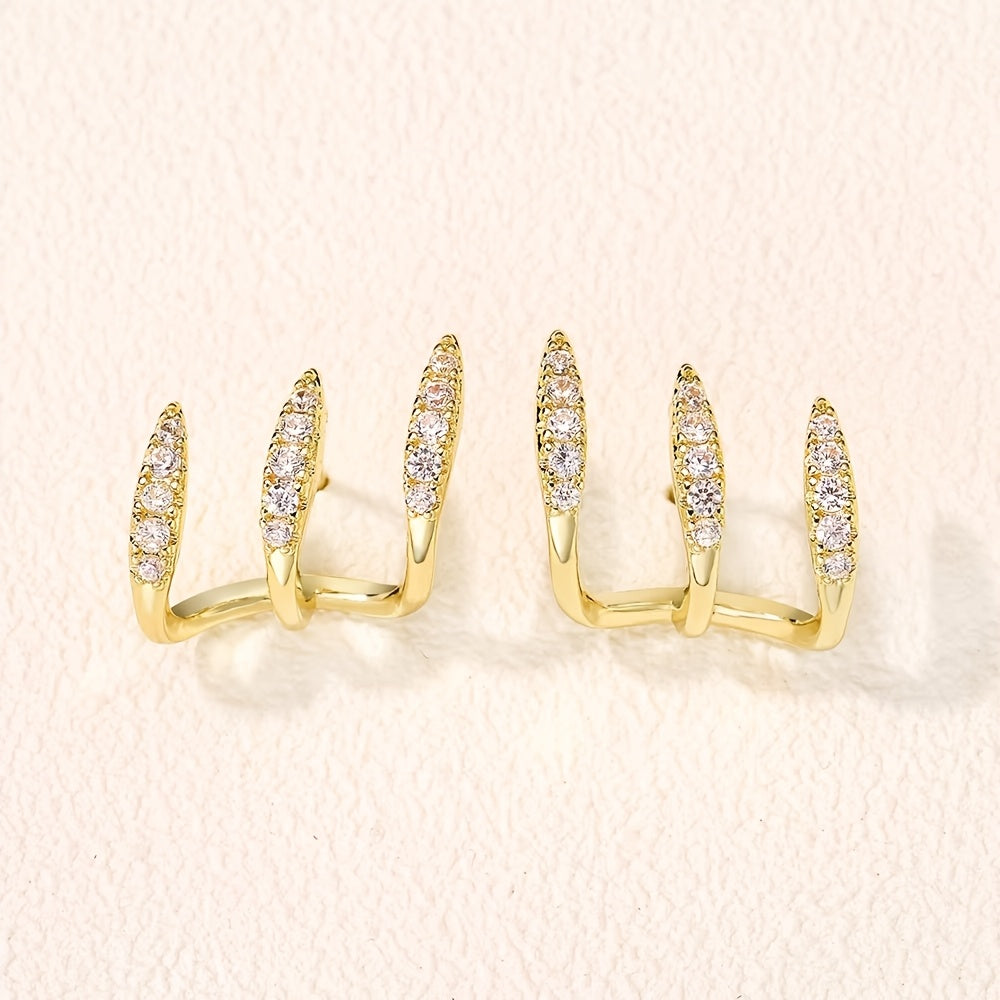 Elegance™ Earrings | Rhinestones, Three Prongs