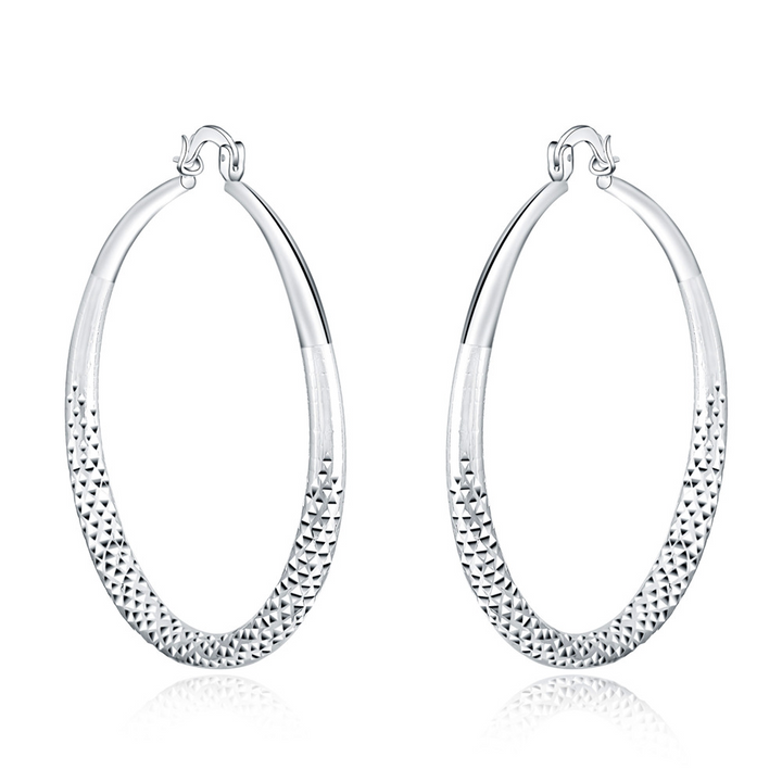 Sterling Silver Hoops - Elegant Earrings
