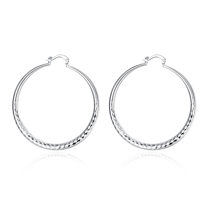 Sterling Silver Hoops - Elegant Earrings