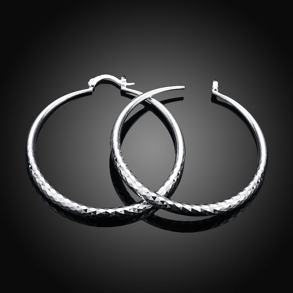 Sterling Silver Hoops - Elegant Earrings