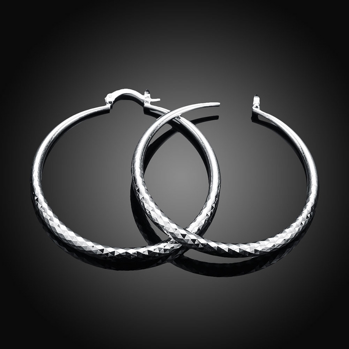 Sterling Silver Hoops - Elegant Earrings