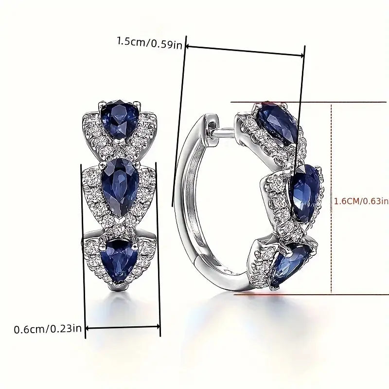 Crest of Royal Sapphire Earrings