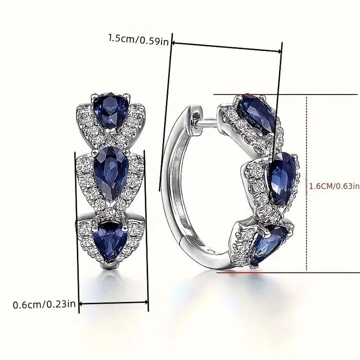 Crest of Royal Sapphire Earrings