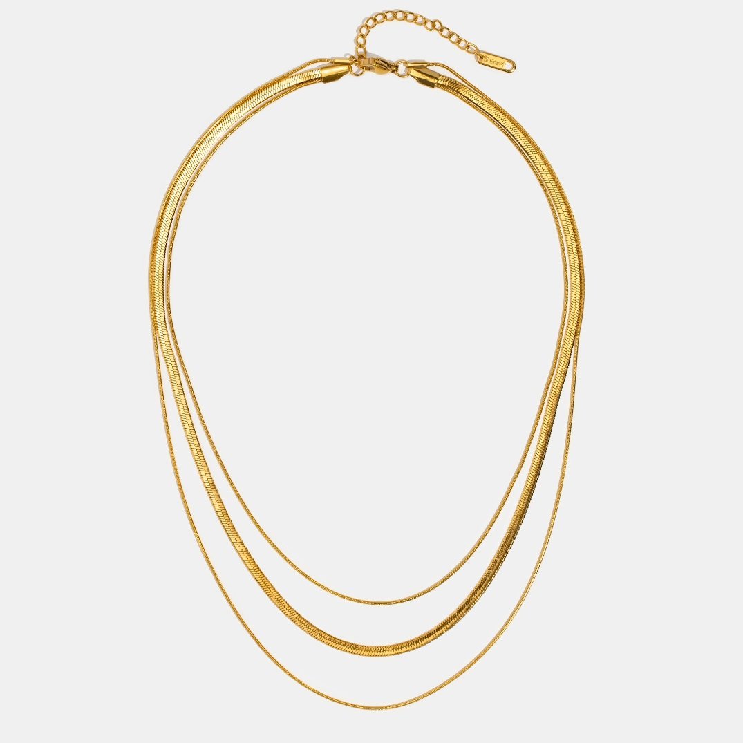 Multi-Strand Gold Chain Necklace