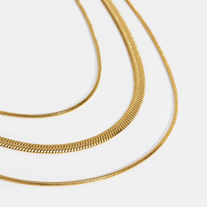 Multi-Strand Gold Chain Necklace
