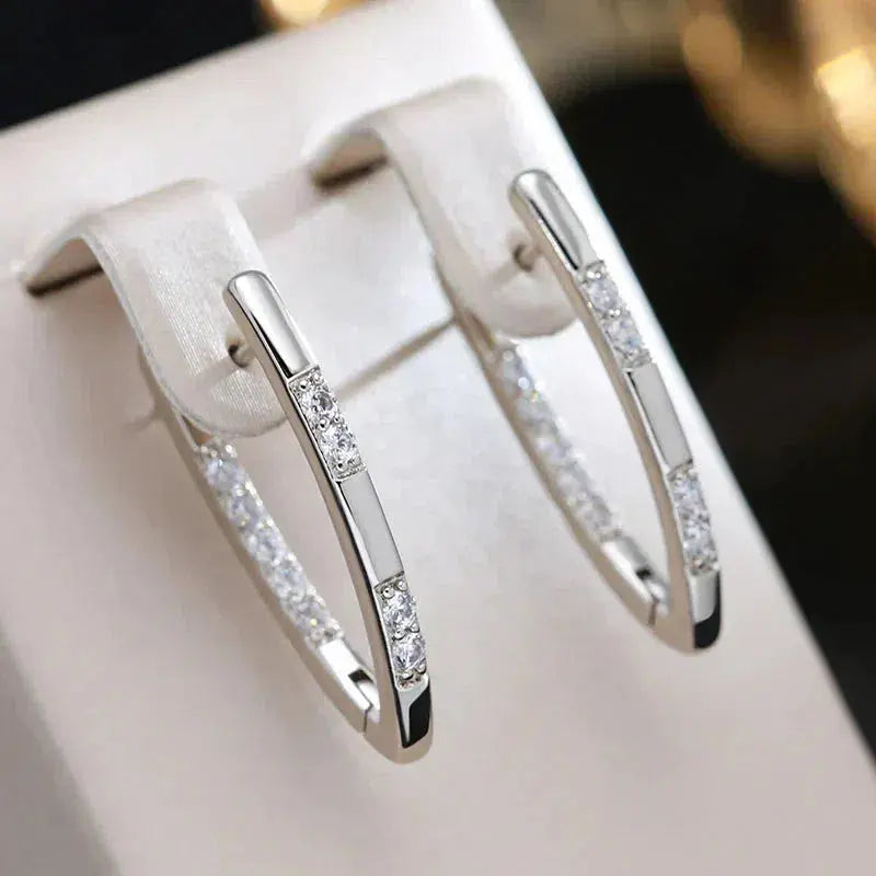 Sophisticated Zirconium Earrings